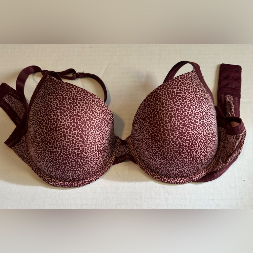Calvin Klein Maroon Dotted Bra